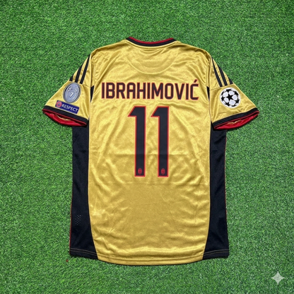 Zlatan Ibrahimović #11 AC Milan Gold Retro Trikot Jersey