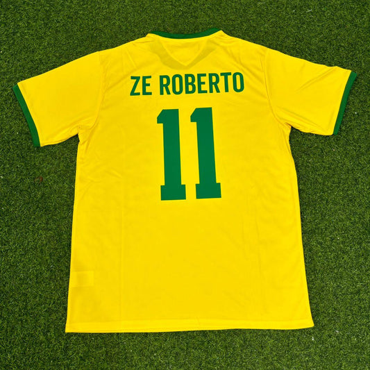 Ze Roberto Brazil Retro Home Football Jersey Trikot Maillot