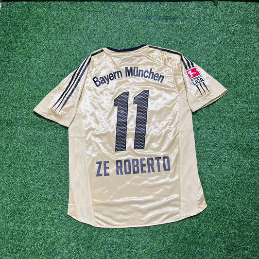Ze Roberto Bayern München 2004/05 Retro Golden Fußballtrikot Set