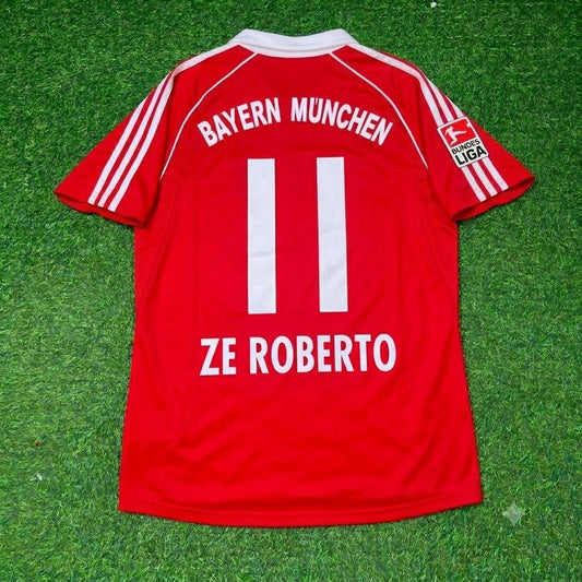 Ze Roberto Bayern Munich 2005 06 Bundesliga Red Home Retro Football Jersey
