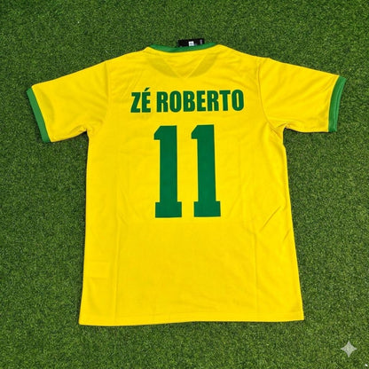 Ze Roberto Brazil Retro Home Football Jersey Trikot Maillot