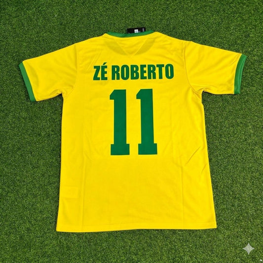 Ze Roberto Brazil Retro Home Football Jersey Trikot Maillot