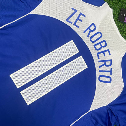 Ze Roberto Gaucho Brazil 2004 Blue Retro Football Jersey Kit
