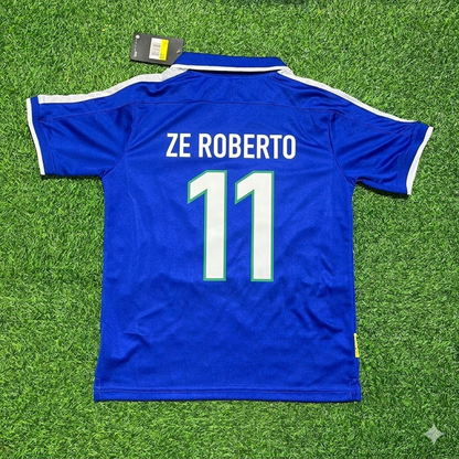 Ze Roberto Brazil Blue Retro Football Jersey