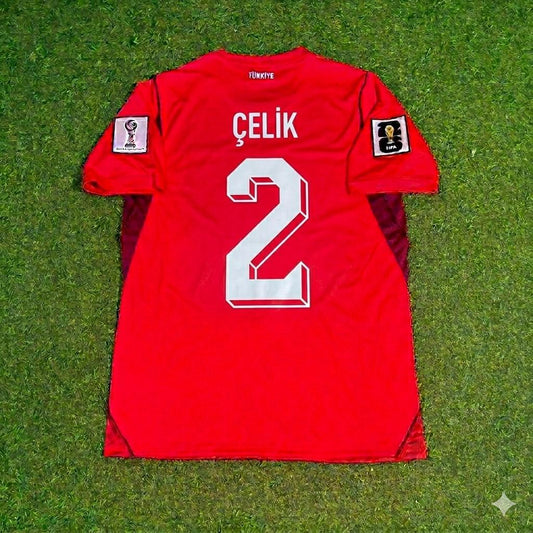 Zeki Çelik #2 Turkey Türkiye- World Cup 2026 - Home Red - Jersey Trikot - Maillot Maglia