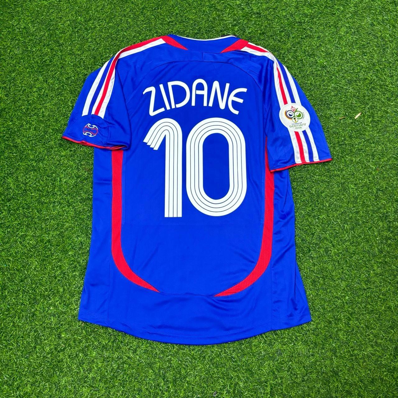 Zinedine Zidane France 2006 World Cup Blue Retro Kit – | Trikot | Maillot Soccer Shirt