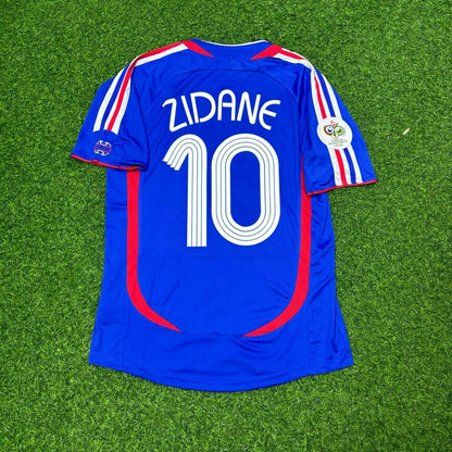 Zinedine Zidane France 2006 World Cup Blue Retro Kit – | Trikot | Maillot Soccer Shirt