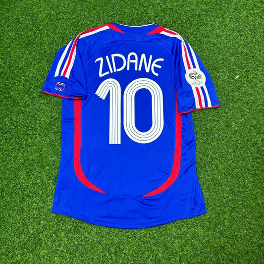Zinedine Zidane France 2006 World Cup Blue Retro Kit – | Trikot | Maillot Soccer Shirt