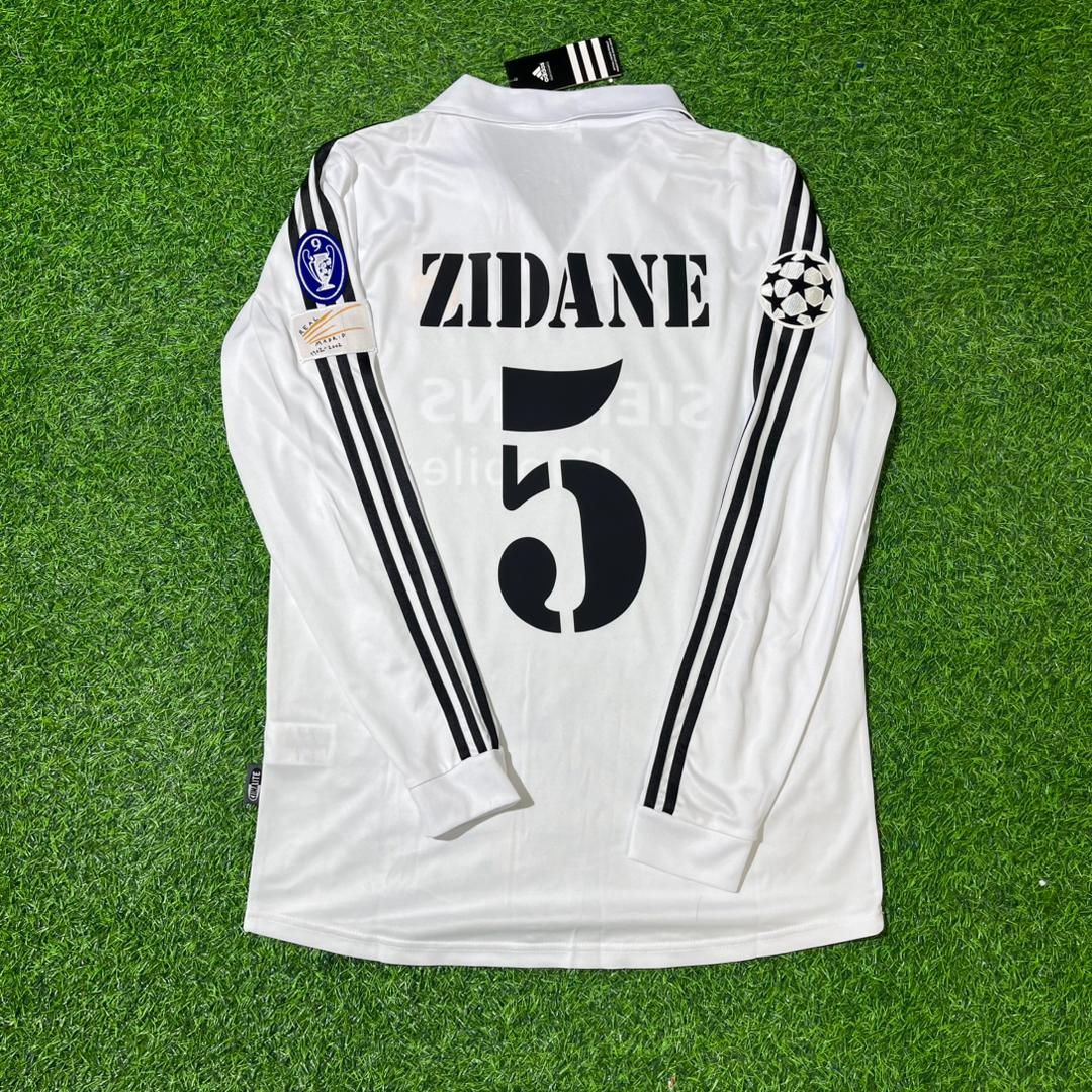 Zinedine Zidane Real Madrid 2004-2005  Champions League Long Sleeve Jersey Soccer Shirt