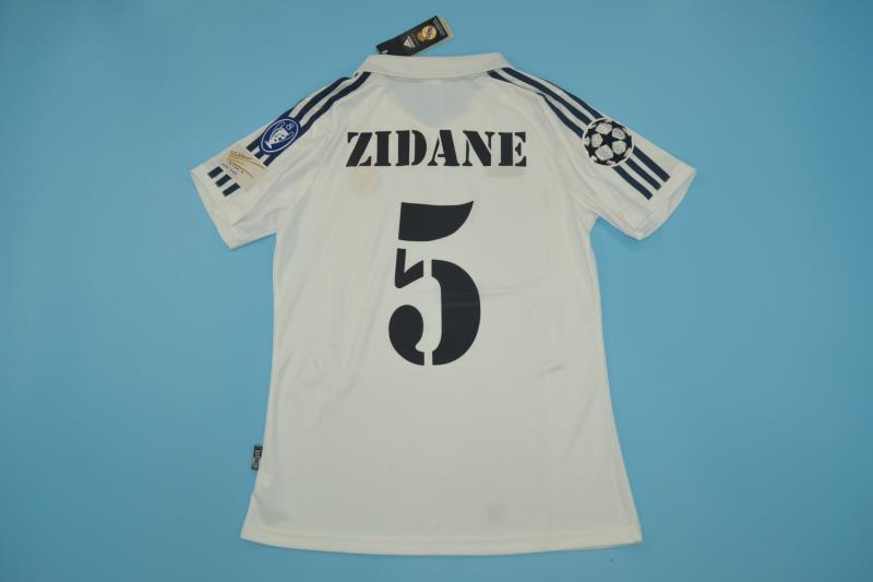 Zinadine Zidane Real Madrid 2002 Ucl Final Home Retro Jersey