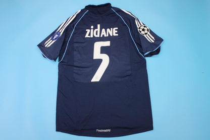 Zinadine Zidane #5 Real Madrid 2005-2006 Away Dark Blue Retro Jersey