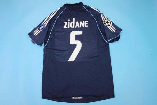 Zinadine Zidane #5 Real Madrid 2005-2006 Away Dark Blue Retro Jersey