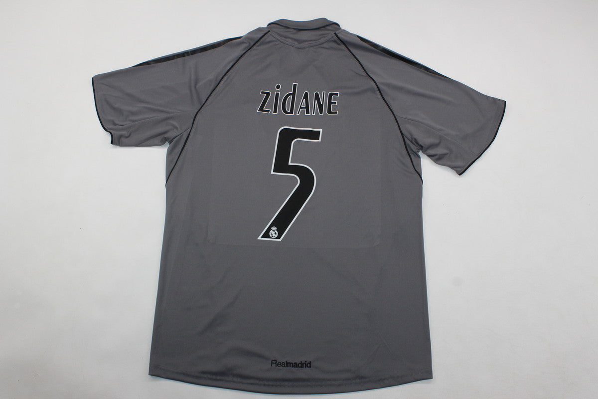 Zinadine Zidane #5 Real Madrid 2005-2006 Season Third Gray Retro Jersey