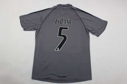 Zinadine Zidane #5 Real Madrid 2005-2006 Season Third Gray Retro Jersey