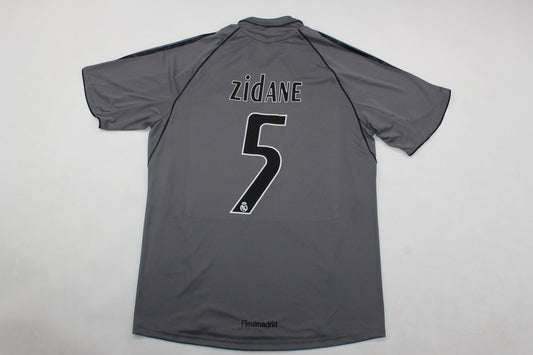 Zinadine Zidane #5 Real Madrid 2005-2006 Season Third Gray Retro Jersey
