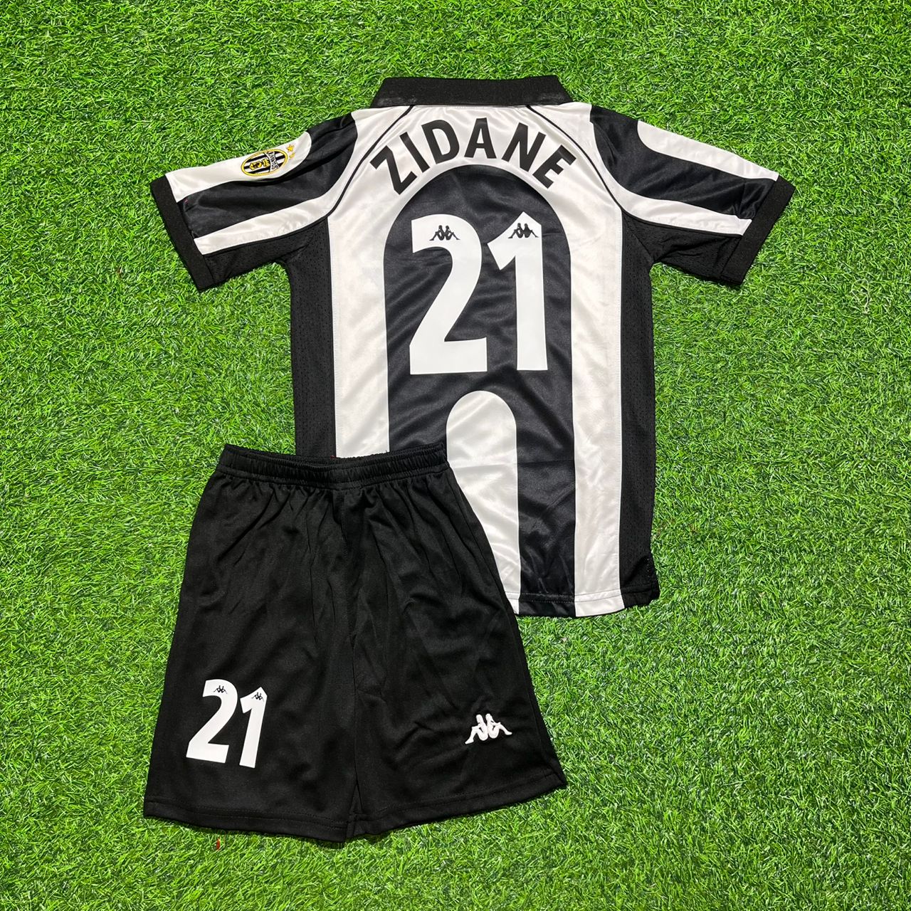 Zinedine Zidane #21 Juventus 1997 1998 Home Retro Kids Kit