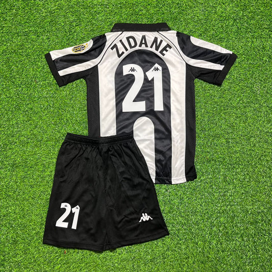 Zinedine Zidane #21 Juventus 1997 1998 Home Retro Kids Kit