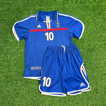 Zinedine Zidane France EURO 2000 2002 Retro Kids Jersey