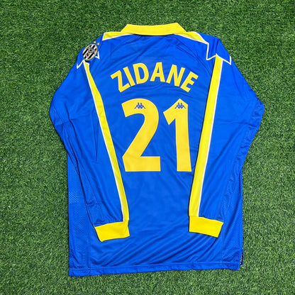 Maillot de football rétro à manches longues Zinedine Zidane Juventus 1997-1998