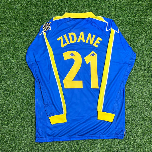 Maillot de football rétro à manches longues Zinedine Zidane Juventus 1997-1998