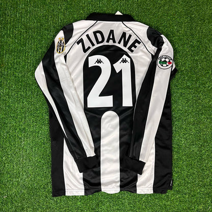 Zinedine Zidane 21 - Juventus Home 1997/1998 Retro Kit Jersey Maillot Trikot Soccer Shirt