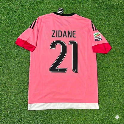 Zinedine Zidane Juventus Retro Pink Jersey Trikot