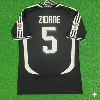 Zinedine Zidane Real Madrid 2006-2007 Black Jersey Soccer Shirt