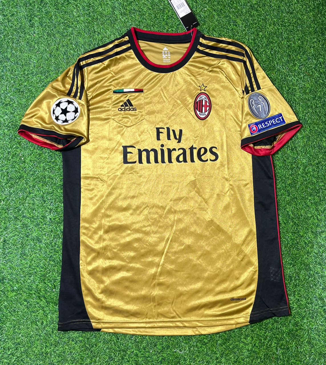 Zlatan Ibrahimović #11 AC Milan Gold Retro Trikot Jersey
