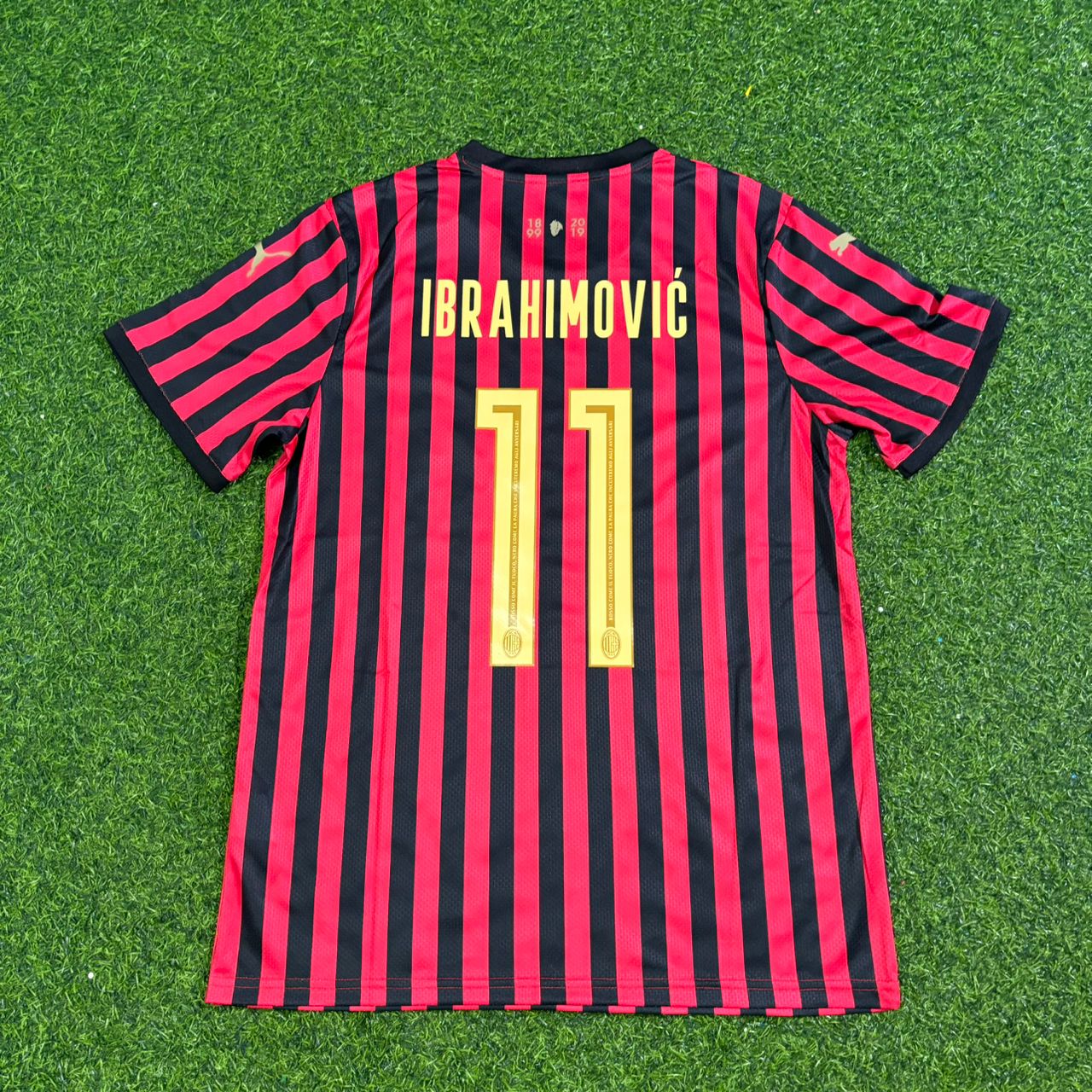 Zlatan Ibrahimović AC Milan 120th Anniversary Special Golden Retro Football Jersey