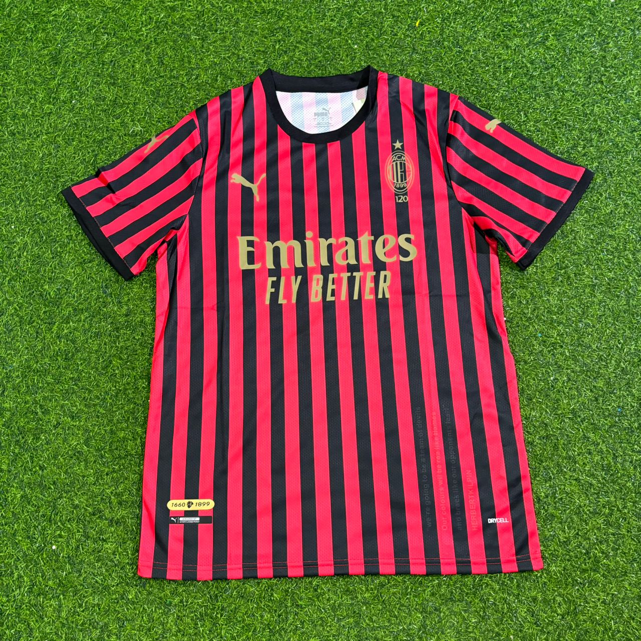 Zlatan Ibrahimović AC Milan 120th Anniversary Special Golden Retro Football Jersey