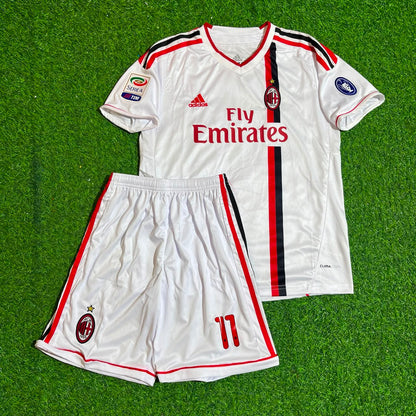 Zlatan Ibrahimović #11 Milan 2011-2012 White KIDS Away Retro Football Jersey