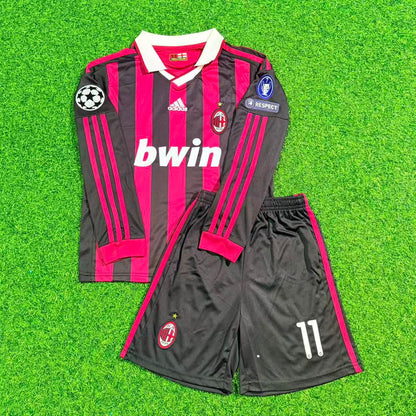 Zlatan Ibrahimovic AC Milan Kids Retro Long Sleeve Football Jersey