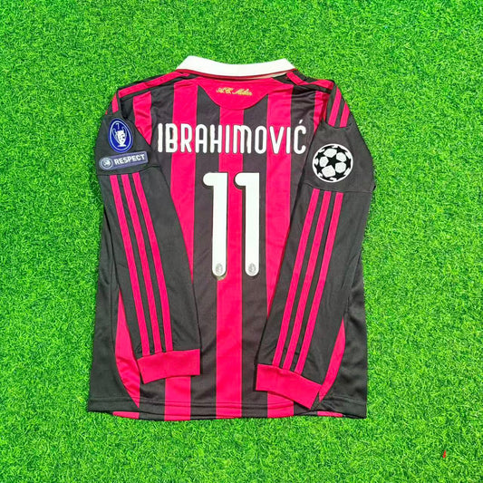 Zlatan Ibrahimovic AC Milan Long Sleeve Football Jersey