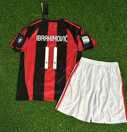 Zlatan Ibrahimovic AC Milan Retro Kids Football Jersey Kit