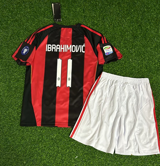 Zlatan Ibrahimovic AC Milan Retro Kids Football Jersey Kit