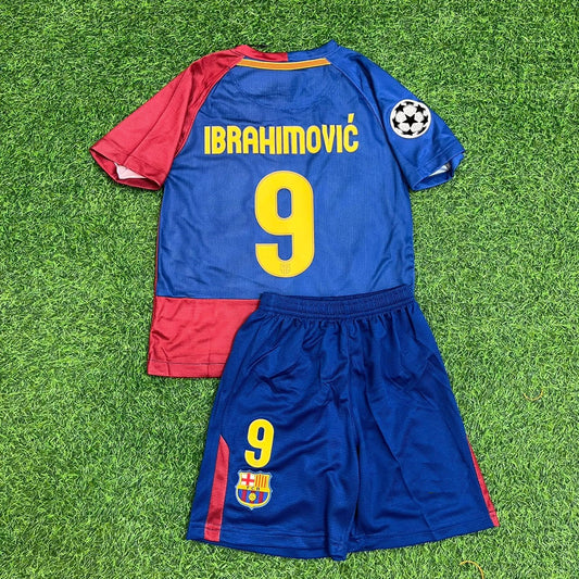 Zlatan Ibrahimović Barcelona 2009 Final Retro Kids Football Jersey Kit