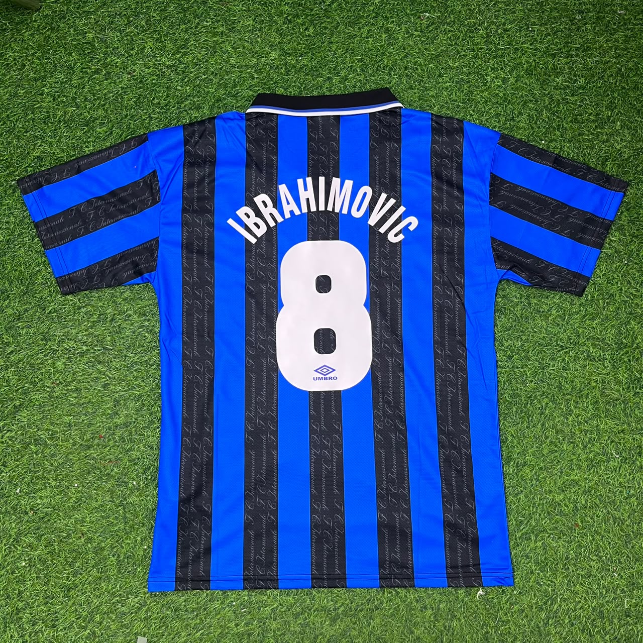 Zlatan Ibrahimović Inter Retro Kit Jersey Maillot Trikot Soccer Shirt