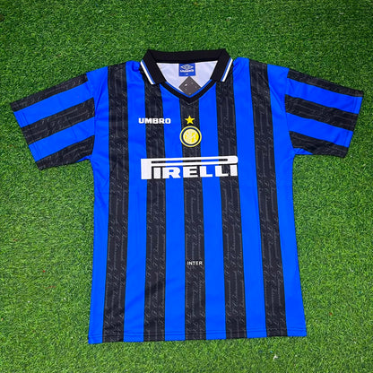 Zlatan Ibrahimović Inter Retro Kit Jersey Maillot Trikot Soccer Shirt