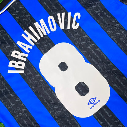 Zlatan Ibrahimović Inter Retro Kit Jersey Maillot Trikot Soccer Shirt
