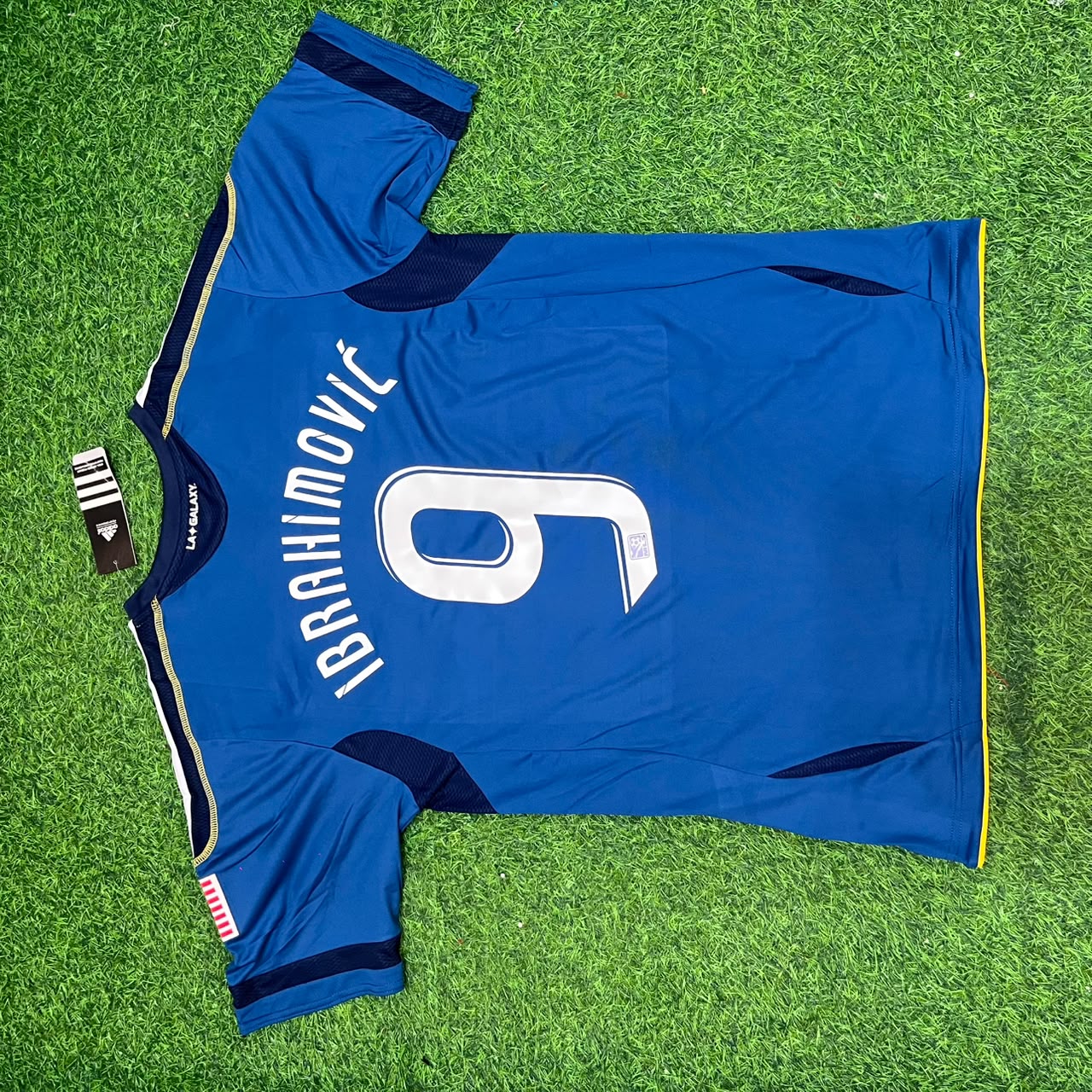 Zlatan Ibrahimovic LA Galaxy Away Retro Blue Jersey Trikot Soccer Shirt