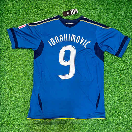 Zlatan Ibrahimovic LA Galaxy Away Retro Blue Jersey Trikot Soccer Shirt
