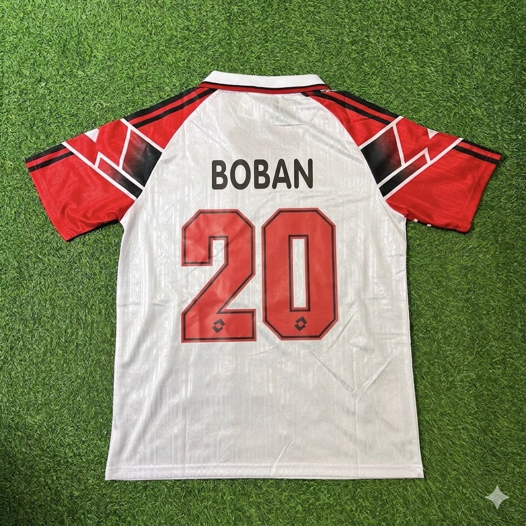 Zvonimir Boban #20 AC Milan 1997 Away Retro Football Jersey