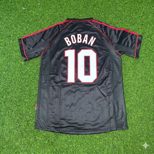 Zvonimir Boban #10 AC Milan 1998-1999 Black Retro Football Jersey