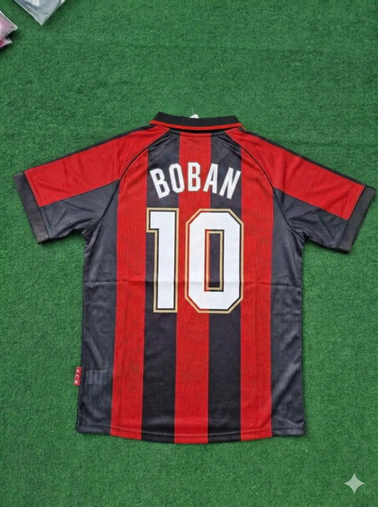 Zvonimir Boban 10- AC Milan 1999 Retro Football Jersey